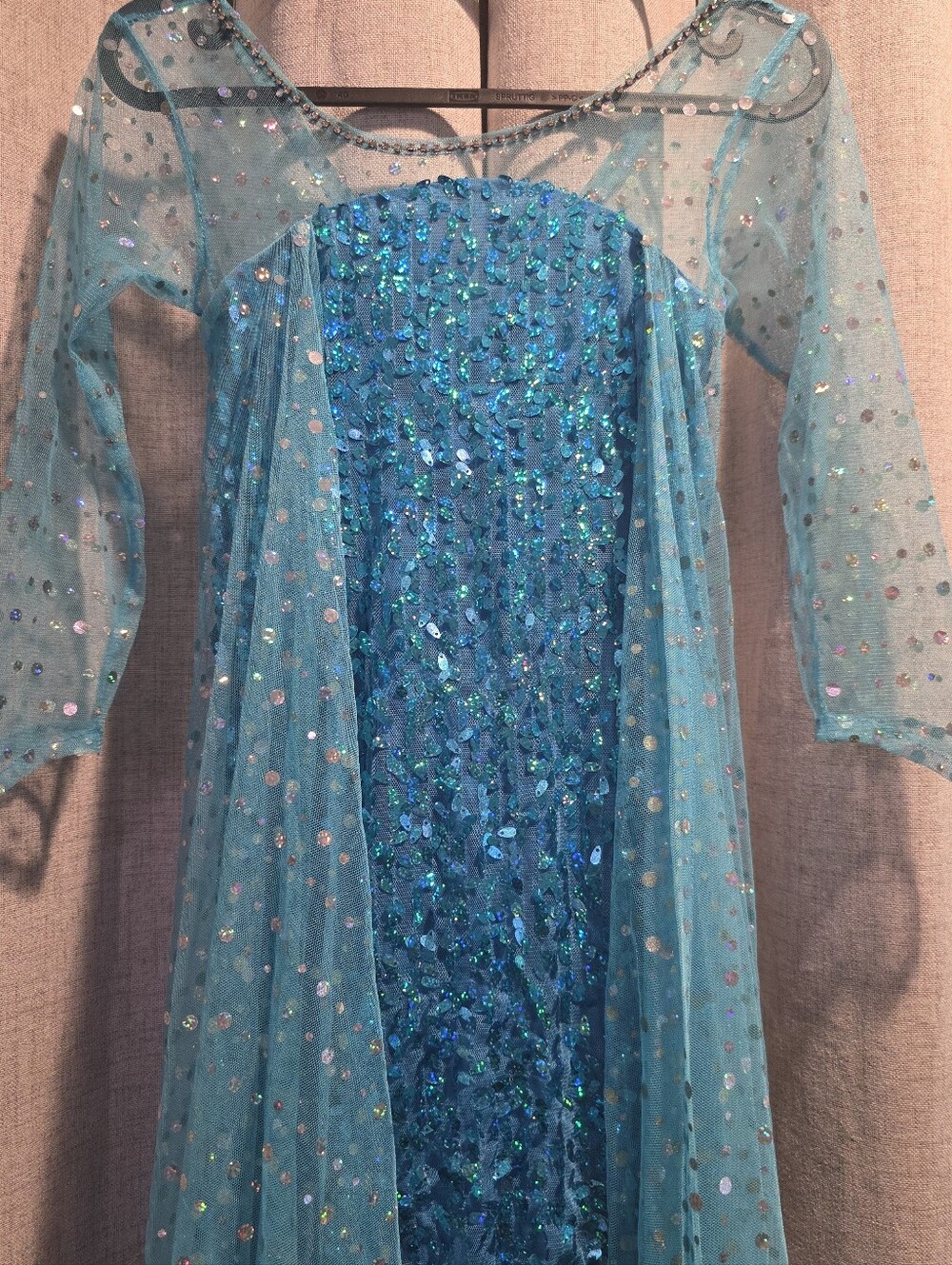 Frozen inspired Girls' Sequin Dress and Cape